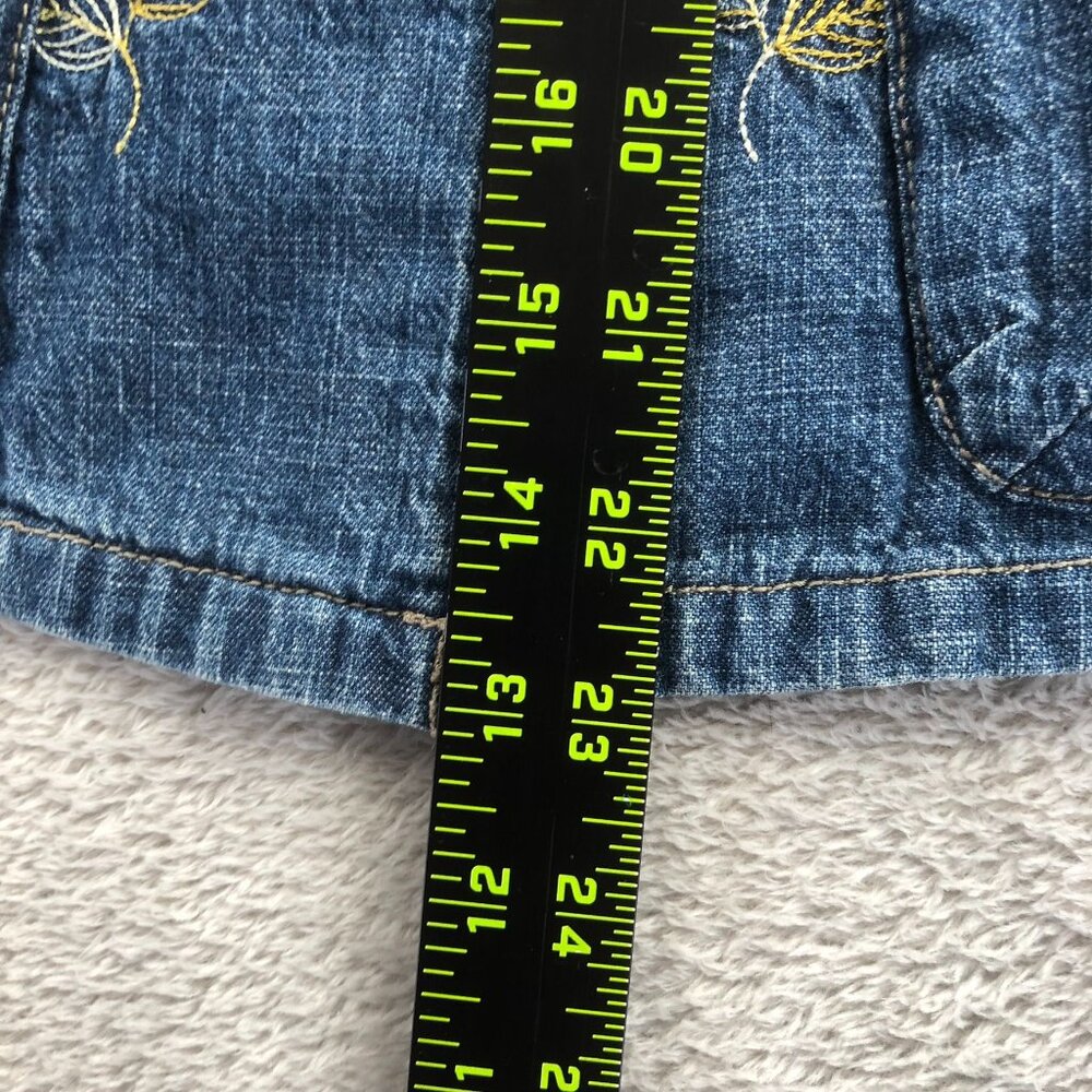 Sigrid Olsen Womens Denim Jean Jacket 12 Embroidered Vintage Button Front Blue - Picture 4 of 14